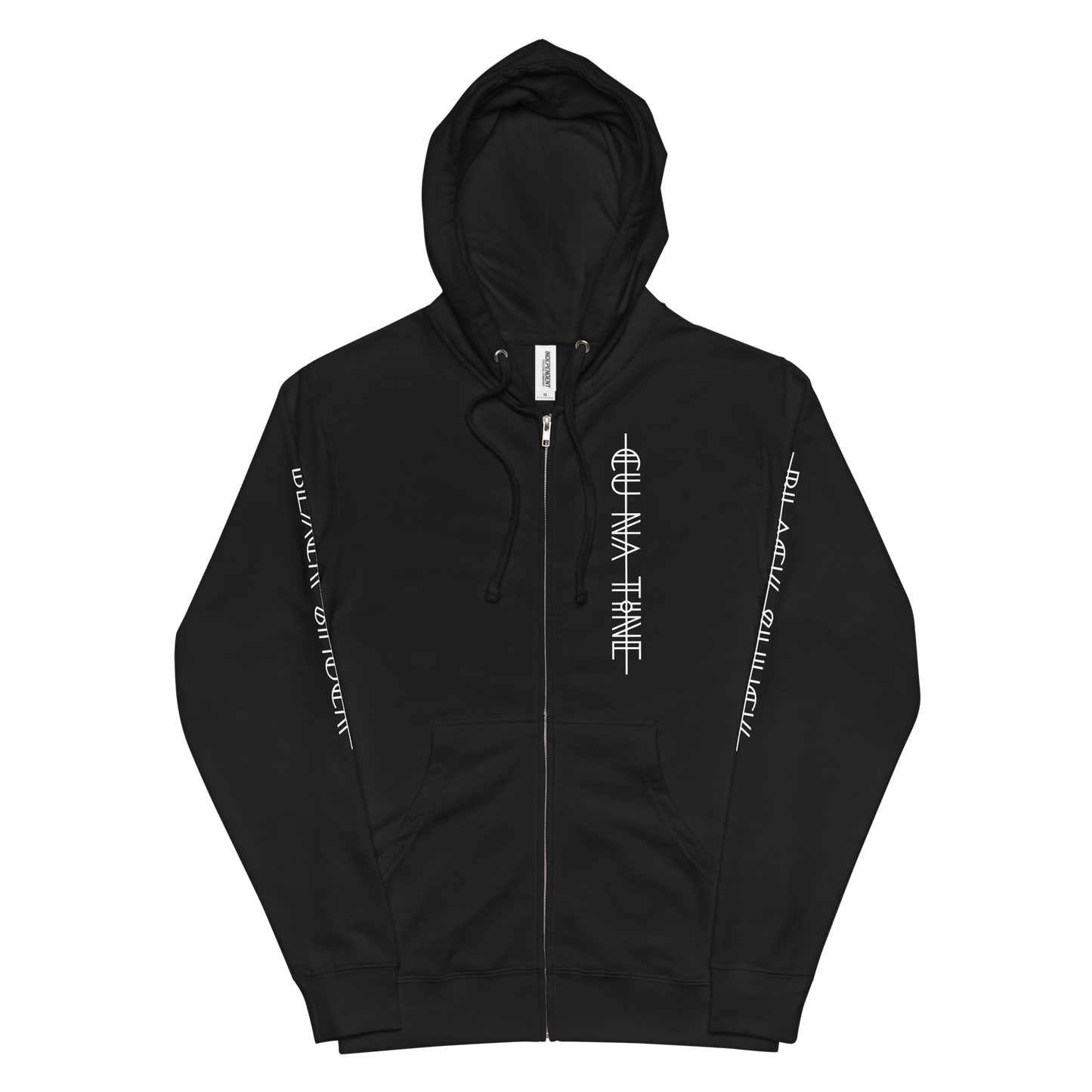 Unisex fleece zip up hoodie
