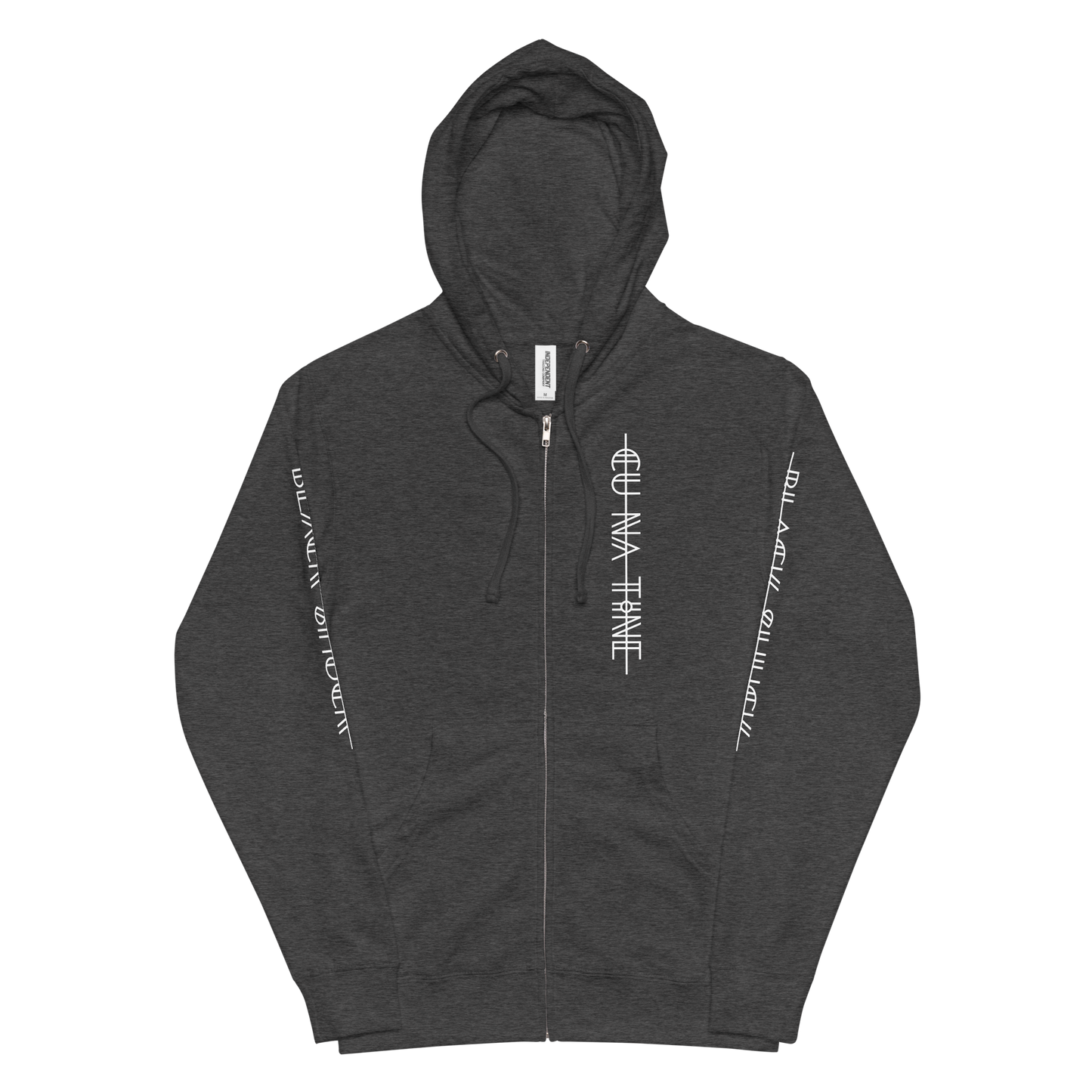 Unisex fleece zip up hoodie