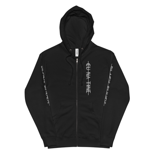 Unisex fleece zip up hoodie
